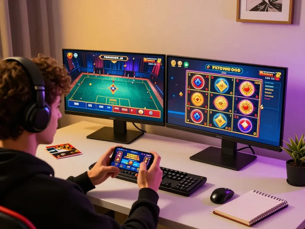 Experience top-tier gaming at QQ88 with a vivid mobile setup showing exciting casino game options.
