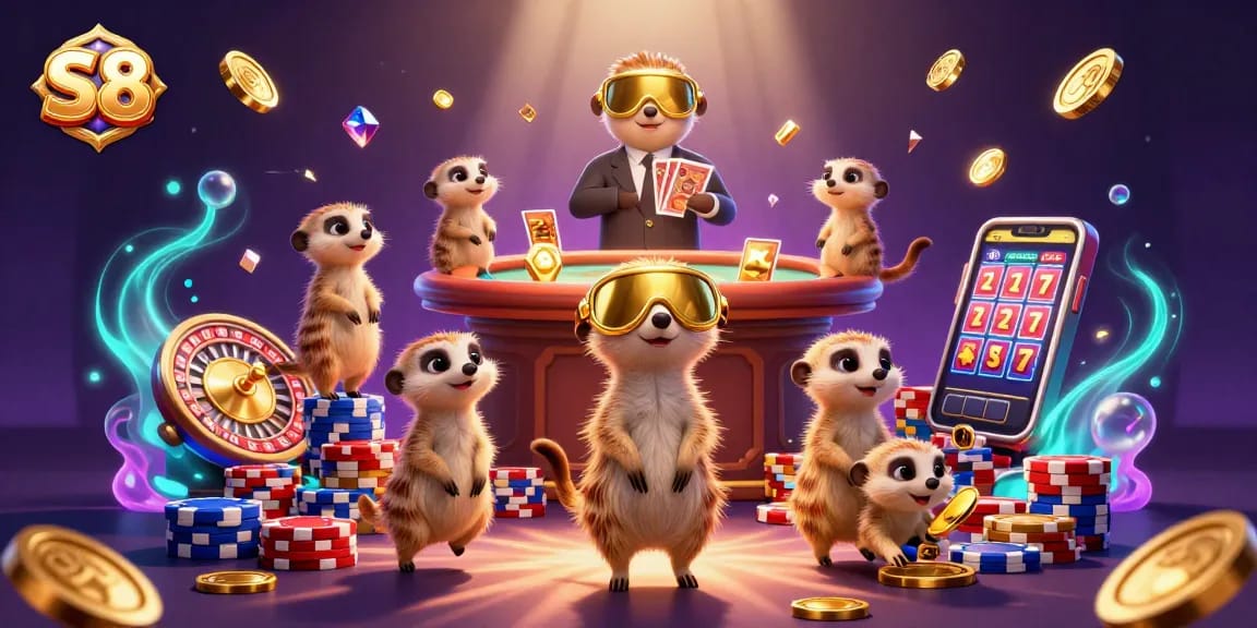S8 offers a lively casino experience with meerkats running games and shimmering rewards.