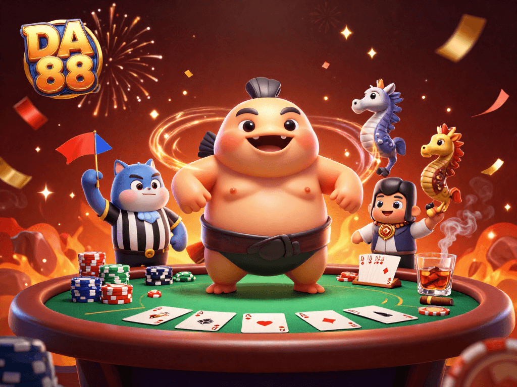 Experience the thrill of DA 88 poker with an energetic underwater casino scene.