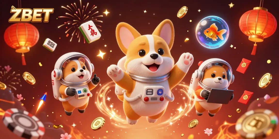ZBET brings thrilling online gaming experiences with a vibrant space casino adventure illustration.