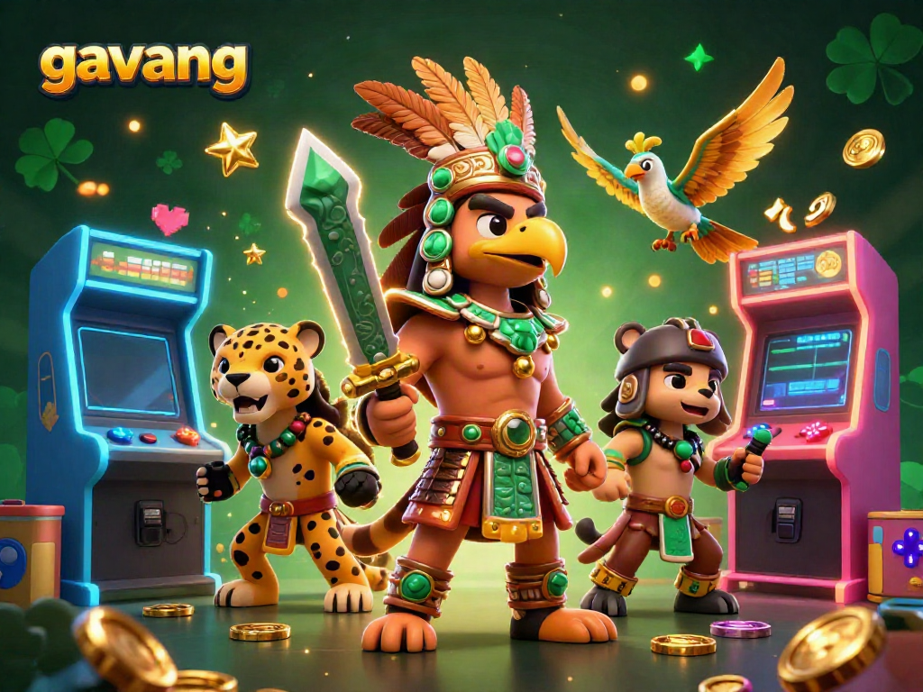 Experience the thrill of sports betting action with gavang as Aztec warriors and golden elements merge dynamically.