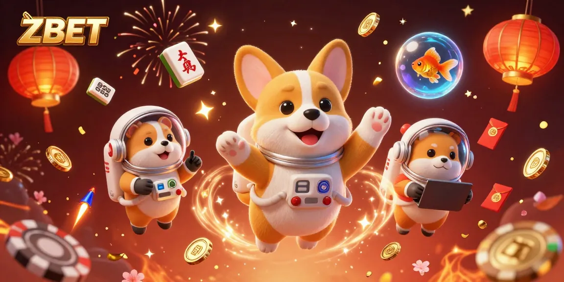ZBET brings thrilling online gaming experiences with a vibrant space casino adventure illustration.