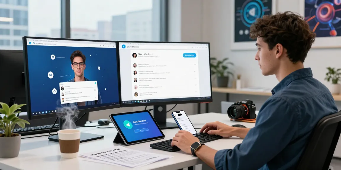 Download Telegram for safe and efficient messaging in a modern tech workspace.
