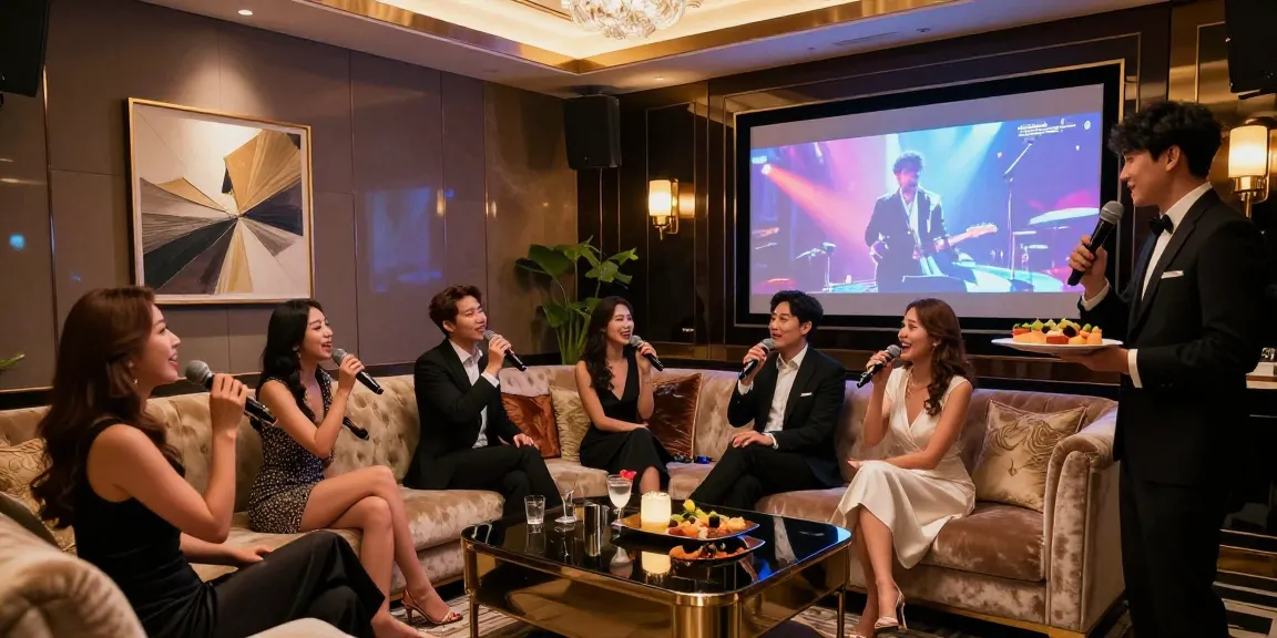 강남 구구단의 고급스러운 분위기에서 즐거운 시간 보내는 손님들